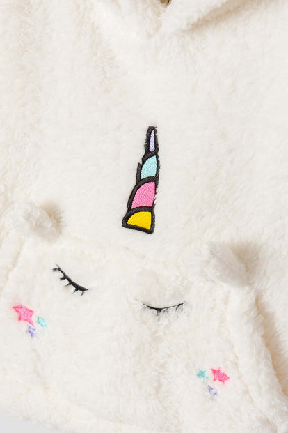  BUZO LITTLEMIC CERRADO MARFIL PARA NIÑA 2T A 5T