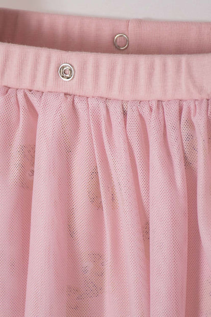 PIJAMA LITTLEMIC MANGA LARGA PALO DE ROSA Y GRIS PARA BEBÉ NIÑA