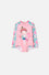 VESTIDO DE BAÑO LITTLEMIC MANGA LARGA MULTICOLOR PARA NIÑA 2T A 5T