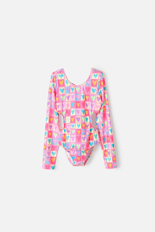 VESTIDO DE BAÑO MIC MANGA LARGA MULTICOLOR PARA NIÑA