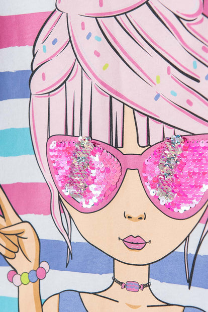 CAMISETA MIC BLANCA MANGA CORTA PARA NIÑA