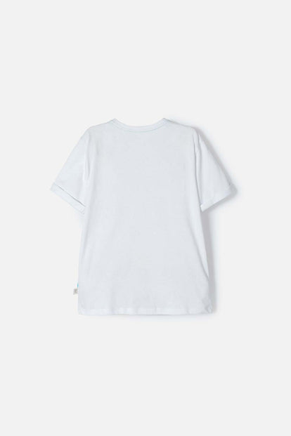 CAMISETA MIC BLANCA MANGA CORTA PARA NIÑA