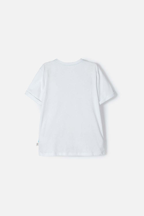 Card slide image -  CAMISETA MIC BLANCA MANGA CORTA PARA NIÑA