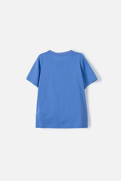 CAMISETA MIC AZUL HORTENSIA MANGA CORTA PARA NIÑA