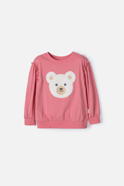  CAMISETA DE LITTLEMIC MANGA LARGA ROSA VIEJO PARA NIÑA 2T A 5T