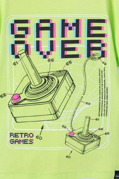 CAMISETA MIC VERDE LIMÓN MANGA CORTA PARA NIÑO