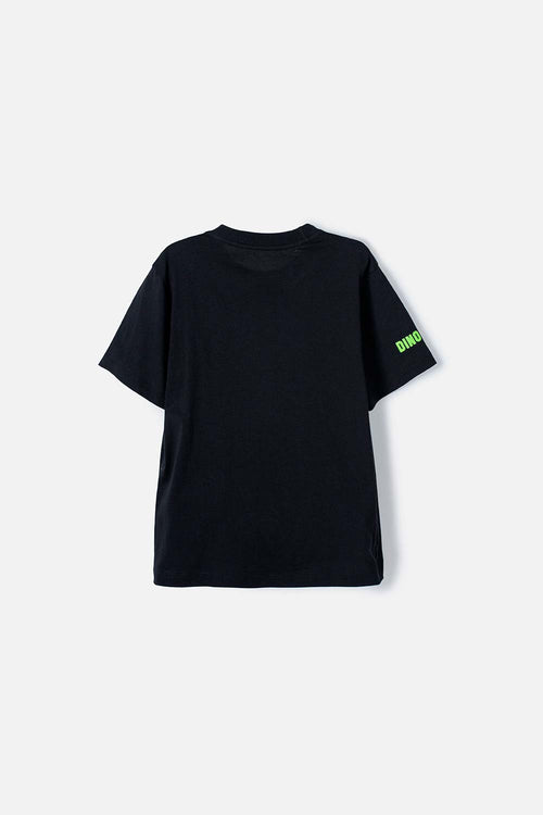 CAMISETA MIC NEGRA ESTAMPADA PARA NIÑO