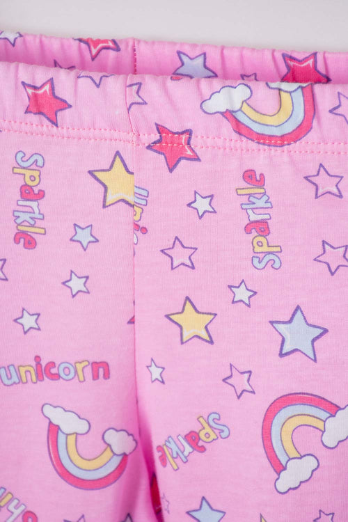 PIJAMA LITTLEMIC DE MANGA LARGA MULTICOLOR  PARA NIÑA 2T A 5T