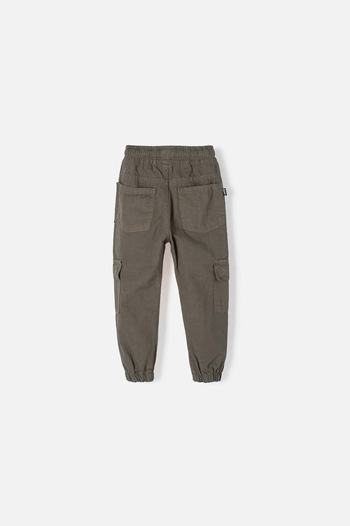 Card slide image -  JOGGER DE LITTLEMIC CON CORDÓN VERDE MILITAR PARA NIÑO 2T A 5T