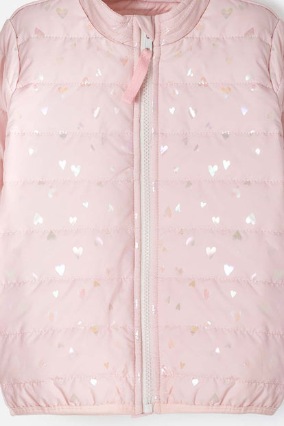  CHAQUETA DE LITTLEMIC CON CIERRE ROSADO PARA NIÑA 2T A 5T