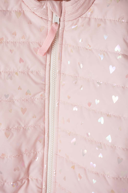 Card slide image -  CHAQUETA DE LITTLEMIC CON CIERRE ROSADO PARA NIÑA 2T A 5T