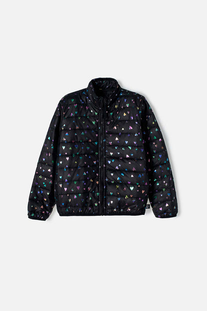 CHAQUETA DE MIC CON CIERRE NEGRO PARA NIÑA