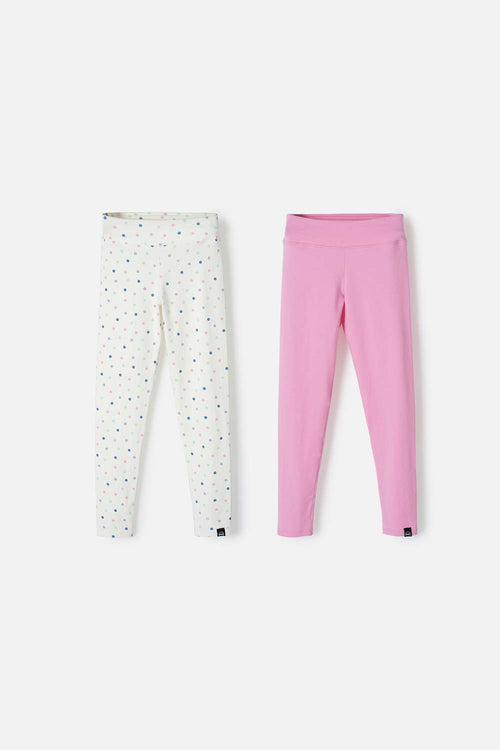 Card slide image -  LEGGINS X2 DE MIC NEGRO Y ROSA PARA NIÑA