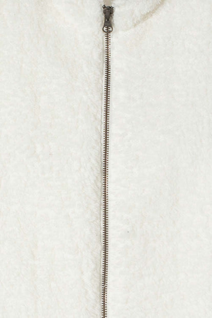 CHALECO DE MIC CON CIERRE MARFIL PARA NIÑA