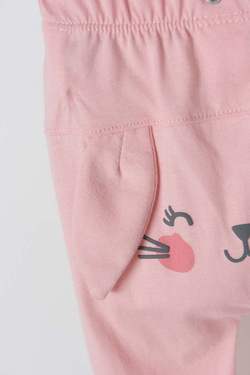 Card slide image -  PIJAMA DE LITTLEMIC CON PANTALÓN LARGO VERDE Y PALO DE ROSA PARA BEBÉ NIÑA