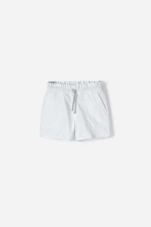 SHORT DE MIC CON CORDÓN BLANCO PARA NIÑA