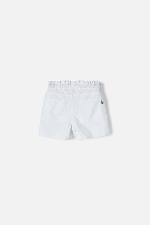 SHORT DE MIC CON CORDÓN BLANCO PARA NIÑA