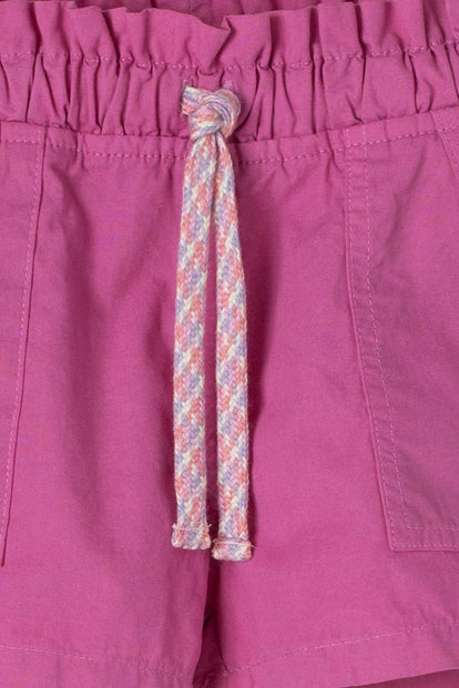 SHORT DE LITTLEMIC CON CORDÓN ROSADO PARA NIÑA 2T A 5T
