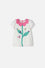 CAMISETA LITTLEMIC MARFIL CUELLO REDONDO PARA NIÑA 2T A 5T