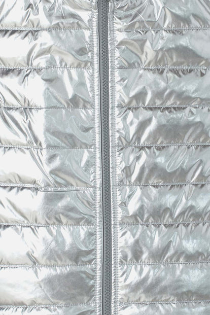 CHALECO MIC COLOR PLATA CON CIERRE FRONTAL PARA NIÑA