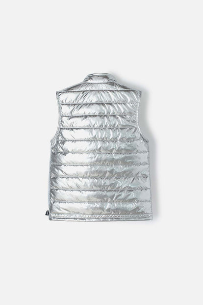 CHALECO MIC COLOR PLATA CON CIERRE FRONTAL PARA NIÑA