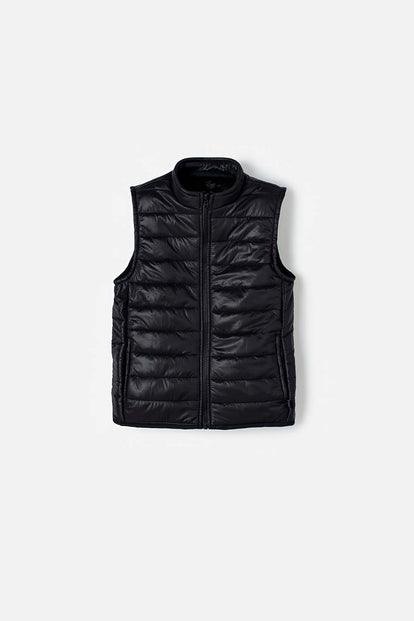 CHALECO DE MIC CON CIERRE FRONTAL NEGRO PARA NIÑO