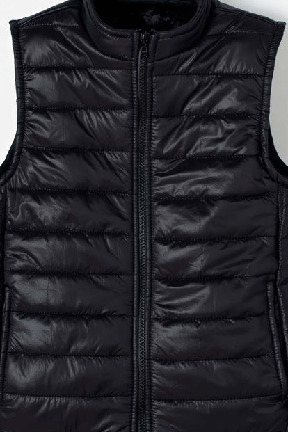 CHALECO DE MIC CON CIERRE FRONTAL NEGRO PARA NIÑO