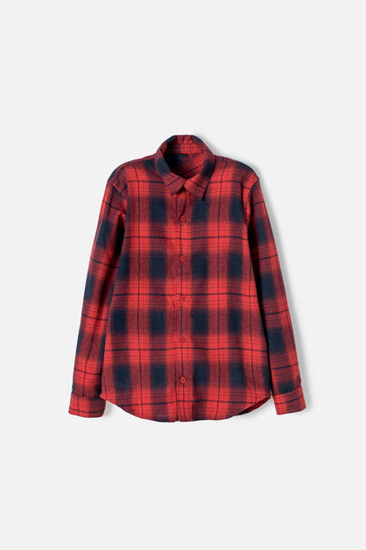  CAMISA DE MIC MANGA LARGA ROJA/AZUL PARA NIÑO