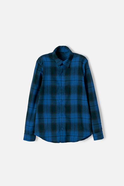  CAMISA DE MIC MANGA LARGA AZUL PARA NIÑO