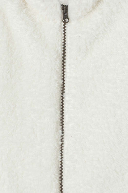 CHALECO DE LITTLEMIC CON CIERRE MARFIL PARA NIÑA 2T A 5T