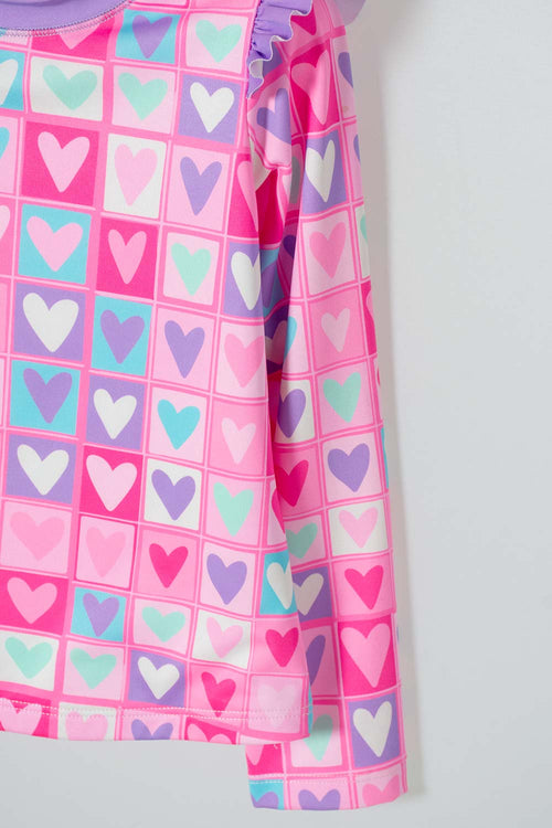 VESTIDO DE BAÑO LITTLEMIC MANGA LARGA MULTICOLOR PARA NIÑA 2T A 5T