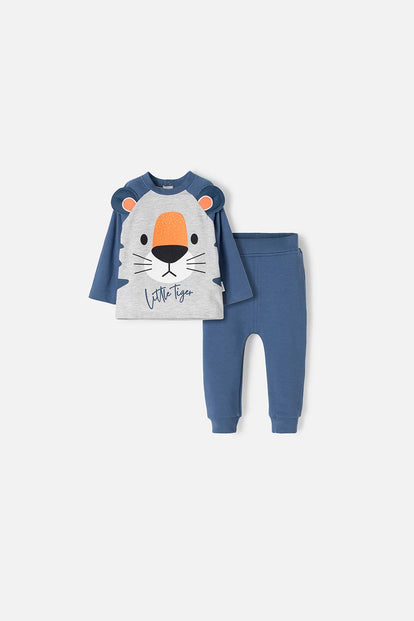 CONJUNTO LITTLEMIC MANGA LARGA MULTICOLOR PARA BEBÉ NIÑO