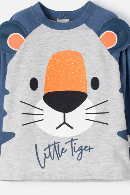 CONJUNTO LITTLEMIC MANGA LARGA MULTICOLOR PARA BEBÉ NIÑO