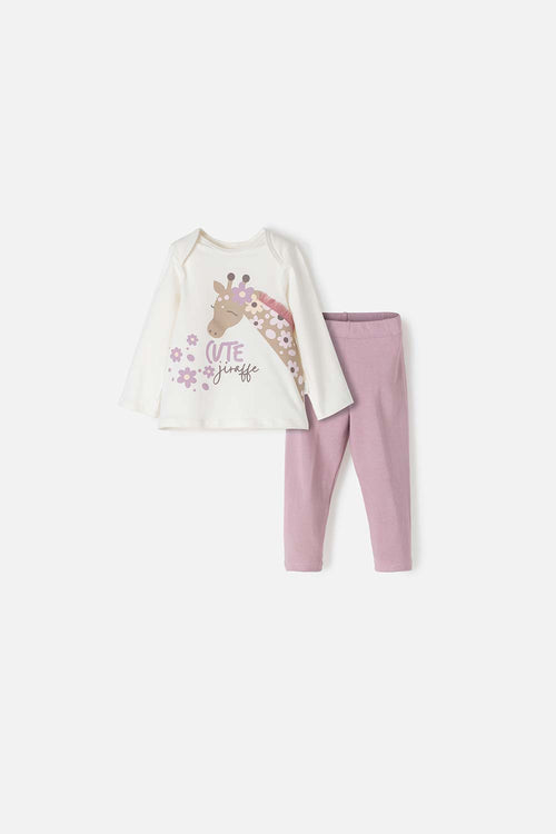 Card slide image -  CONJUNTO DE LITTLEMIC CON PANTALÓN LARGO LILA PARA BEBÉ NIÑA