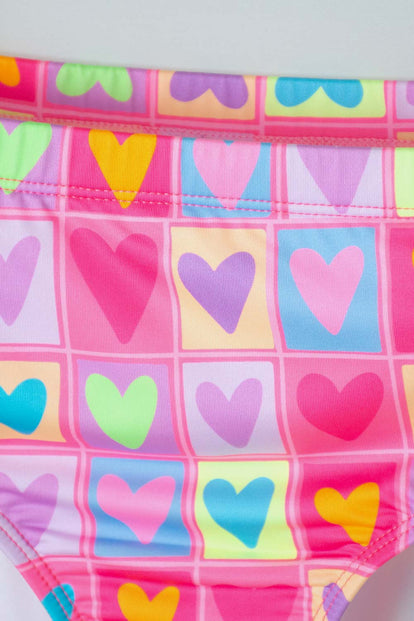 VESTIDO DE BAÑO MIC DOS PIEZAS MULTICOLOR PARA NIÑA