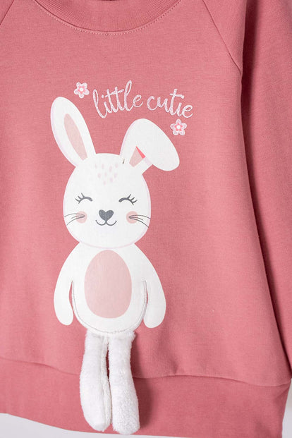 BUZO DE LITTLEMIC CERRADO ROSA VIEJO PARA NIÑA 2T A 5T