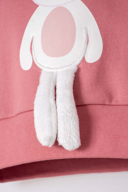 BUZO DE LITTLEMIC CERRADO ROSA VIEJO PARA NIÑA 2T A 5T