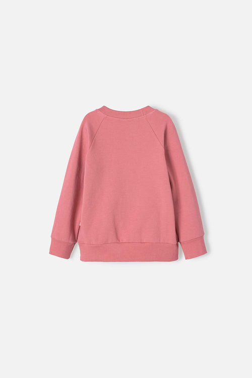 BUZO DE LITTLEMIC CERRADO ROSA VIEJO PARA NIÑA 2T A 5T