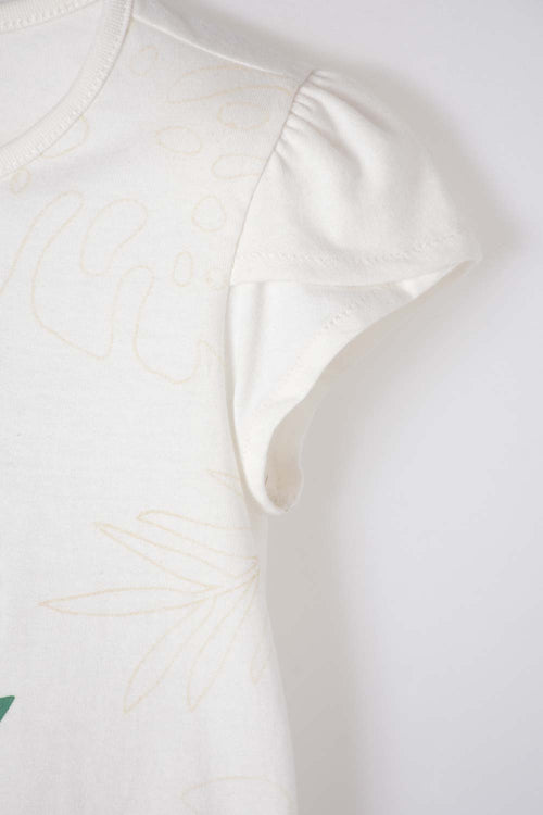 Card slide image -  CAMISETA DE LITTLEMIC MANGA CORTA MARFIL PARA NIÑA 2T A 5T
