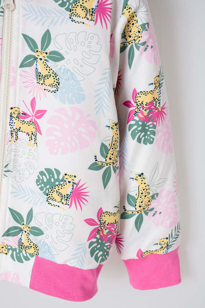 CHAQUETA LITTLEMIC CON CAPUCHA MULTICOLOR PARA NIÑA 2T A 5T