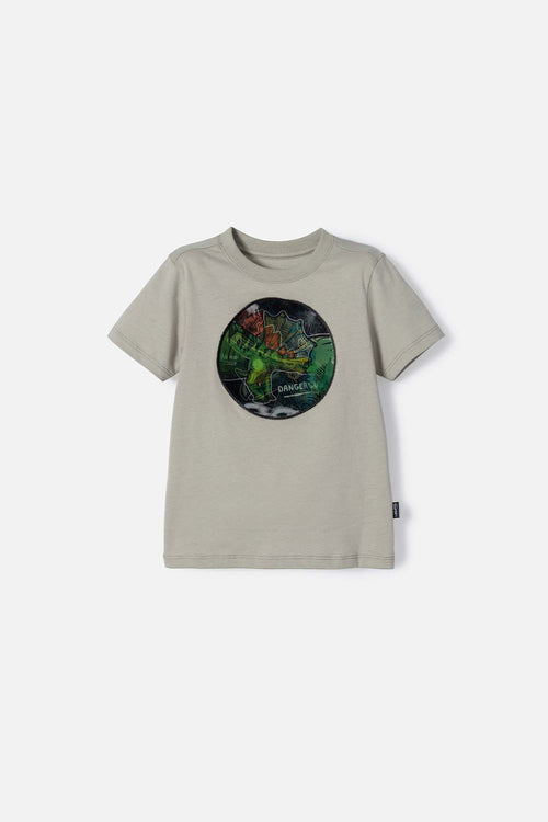 CAMISETA DE LITTLEMIC MANGA CORTA VERDE PARA NIÑO 2T A 5T