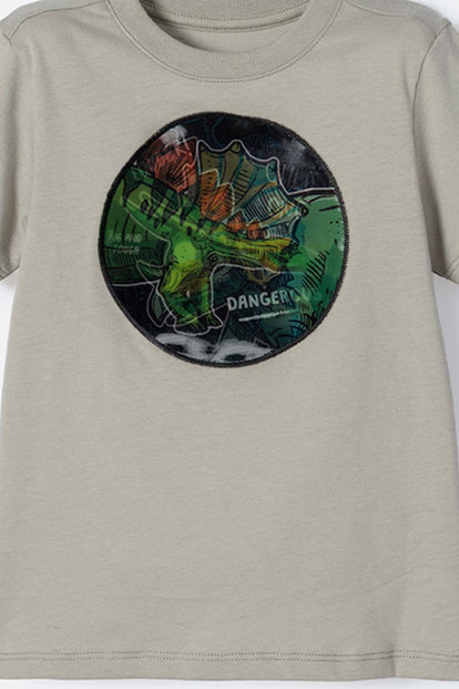 CAMISETA DE LITTLEMIC MANGA CORTA VERDE PARA NIÑO 2T A 5T