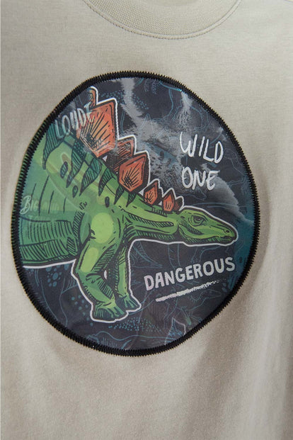 CAMISETA DE LITTLEMIC MANGA CORTA VERDE PARA NIÑO 2T A 5T