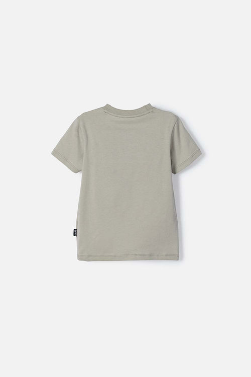 CAMISETA DE LITTLEMIC MANGA CORTA VERDE PARA NIÑO 2T A 5T