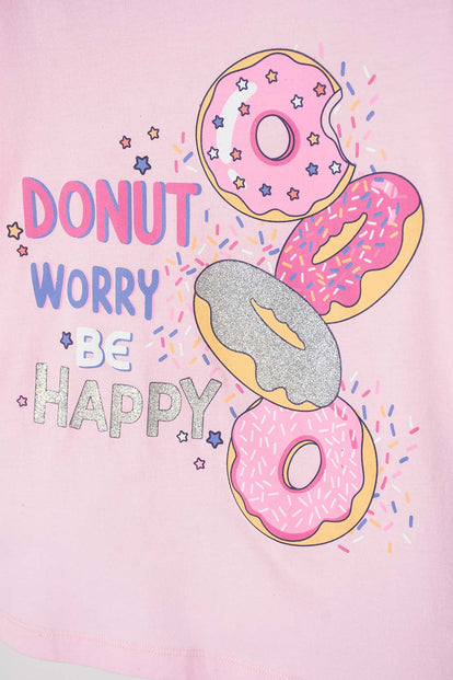 CAMISETA DE MIC MANGA CORTA ROSADO PARA NIÑA