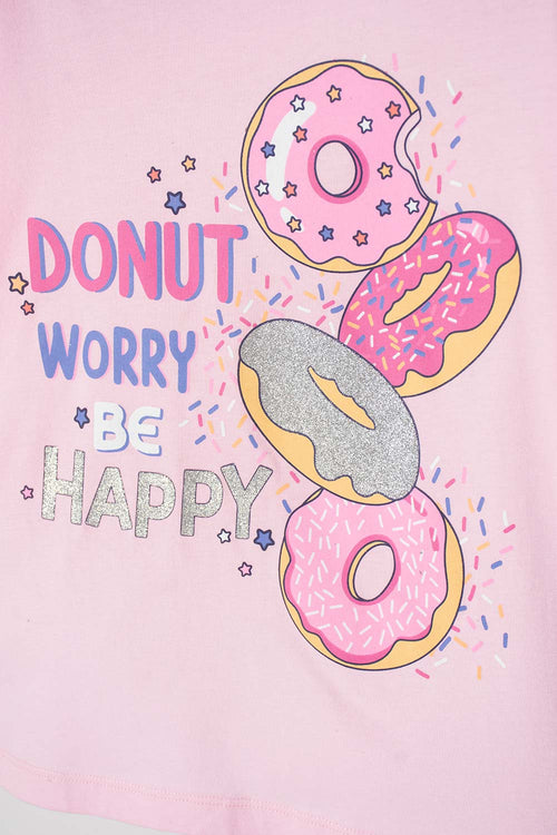 CAMISETA DE MIC MANGA CORTA ROSADO PARA NIÑA