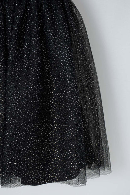 FALDA DE MIC TIPO TUTÚ NEGRA PARA NIÑA