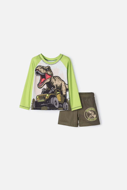  CONJUNTO DE BAÑO LITTLEMIC VERDE PARA NIÑO 2T A 5T