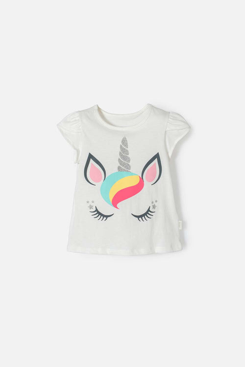 Card slide image -  CAMISETA DE LITTLEMIC MANGA CORTA MARFIL PARA NIÑA 2T A 5T
