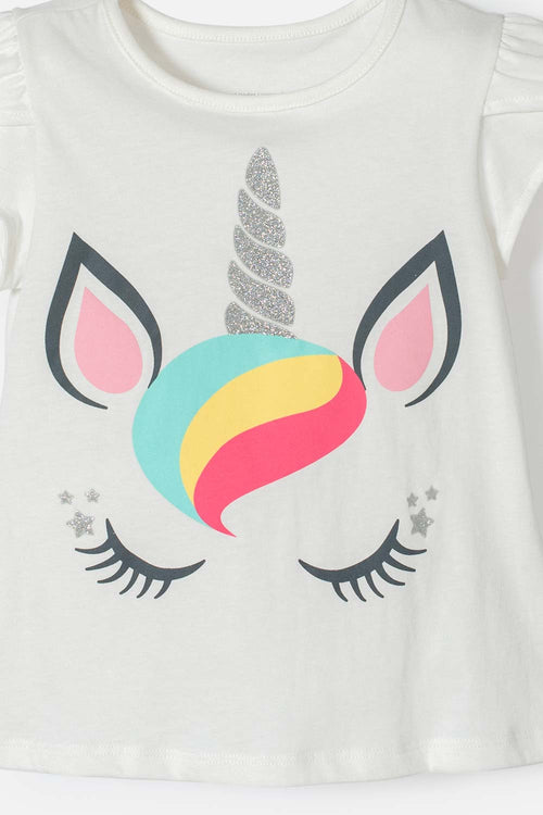 Card slide image -  CAMISETA DE LITTLEMIC MANGA CORTA MARFIL PARA NIÑA 2T A 5T
